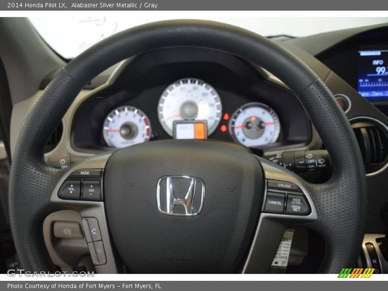 Alabaster Silver Metallic / Gray 2014 Honda Pilot LX