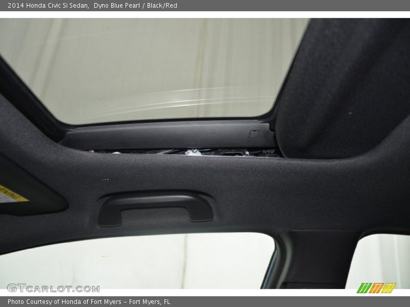 Dyno Blue Pearl / Black/Red 2014 Honda Civic Si Sedan