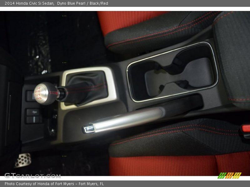 Dyno Blue Pearl / Black/Red 2014 Honda Civic Si Sedan