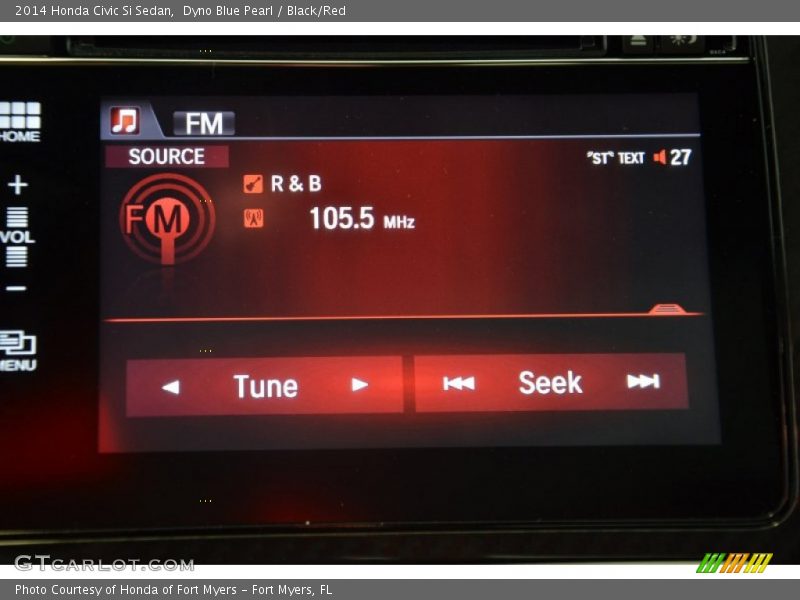 Dyno Blue Pearl / Black/Red 2014 Honda Civic Si Sedan