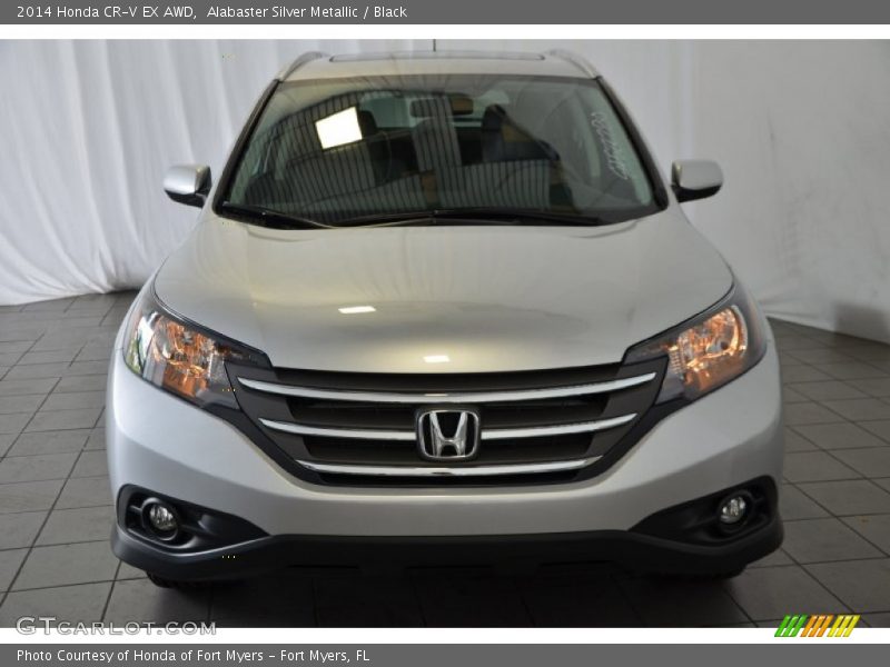 Alabaster Silver Metallic / Black 2014 Honda CR-V EX AWD