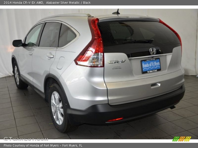 Alabaster Silver Metallic / Black 2014 Honda CR-V EX AWD