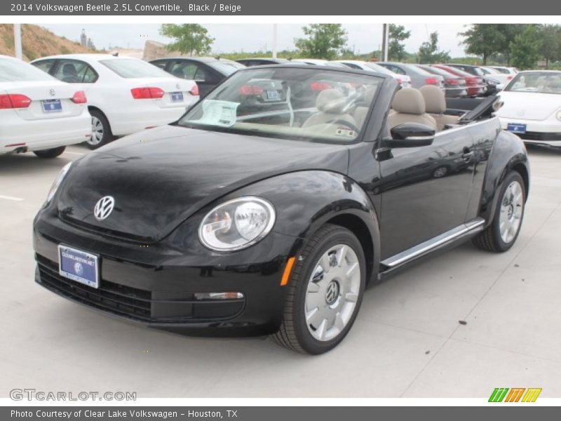 Black / Beige 2014 Volkswagen Beetle 2.5L Convertible