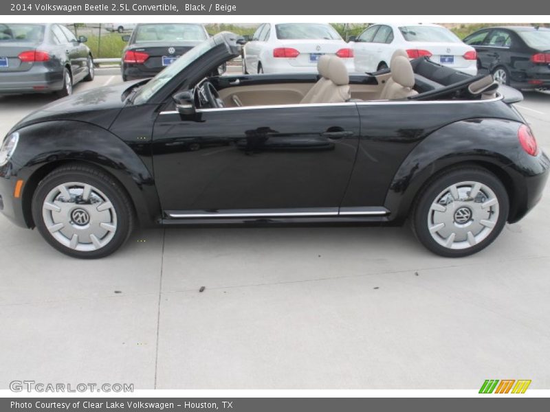 Black / Beige 2014 Volkswagen Beetle 2.5L Convertible
