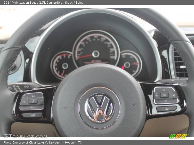 Black / Beige 2014 Volkswagen Beetle 2.5L Convertible
