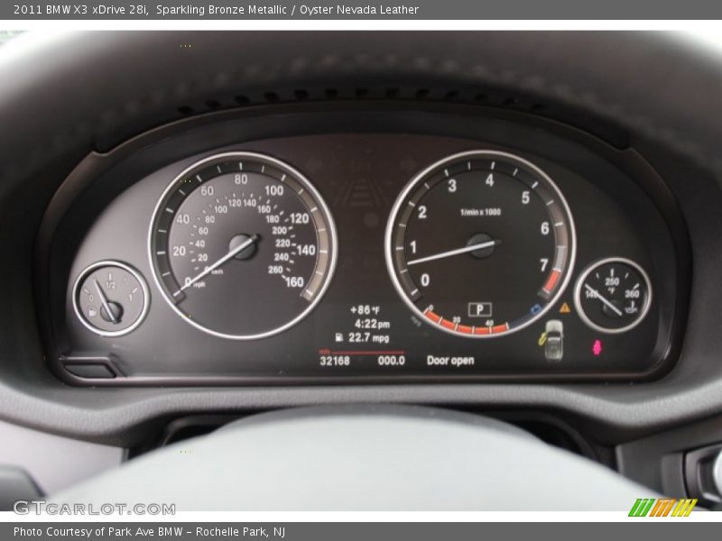 Sparkling Bronze Metallic / Oyster Nevada Leather 2011 BMW X3 xDrive 28i