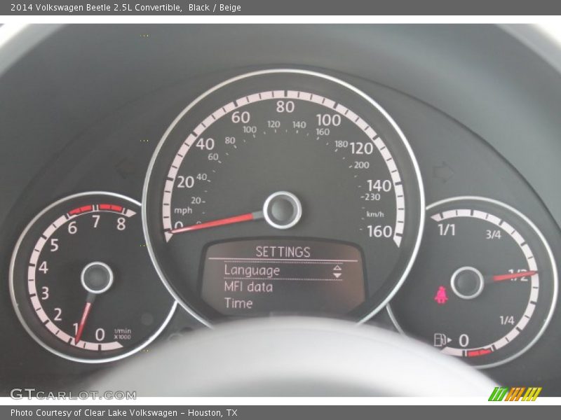 Black / Beige 2014 Volkswagen Beetle 2.5L Convertible