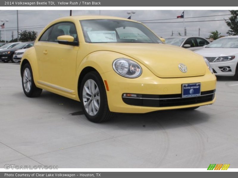 Yellow Rush / Titan Black 2014 Volkswagen Beetle TDI