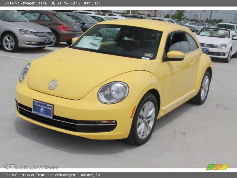 Yellow Rush / Titan Black 2014 Volkswagen Beetle TDI