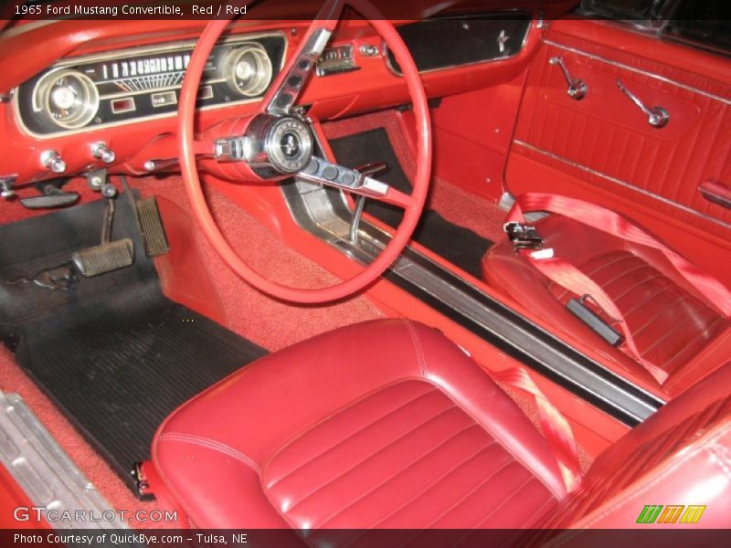 Red / Red 1965 Ford Mustang Convertible