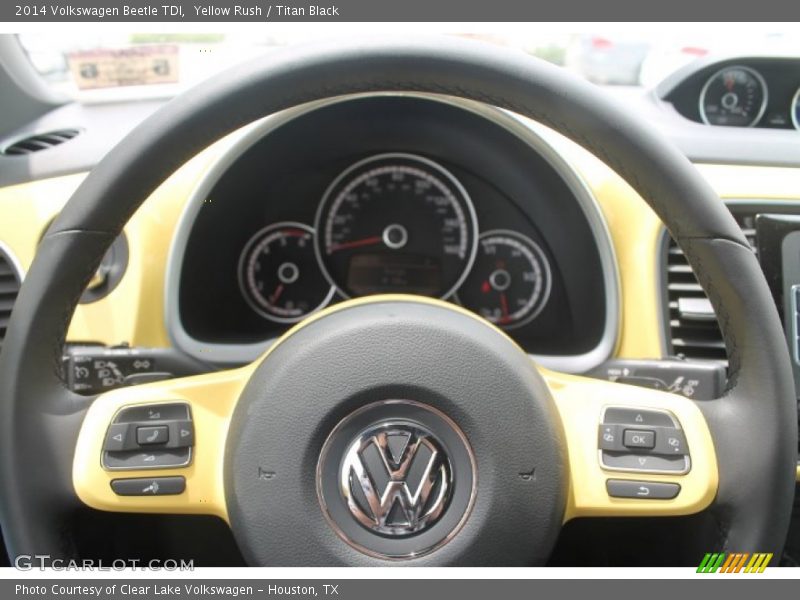 Yellow Rush / Titan Black 2014 Volkswagen Beetle TDI