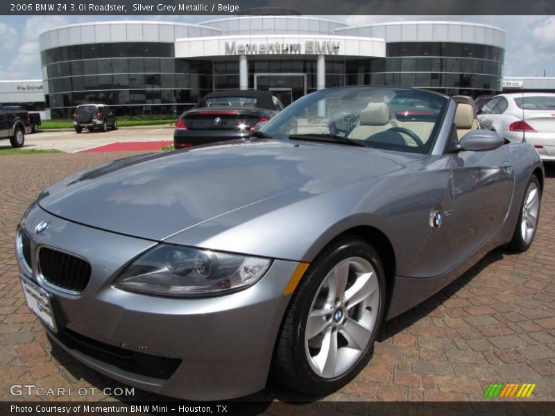 Silver Grey Metallic / Beige 2006 BMW Z4 3.0i Roadster