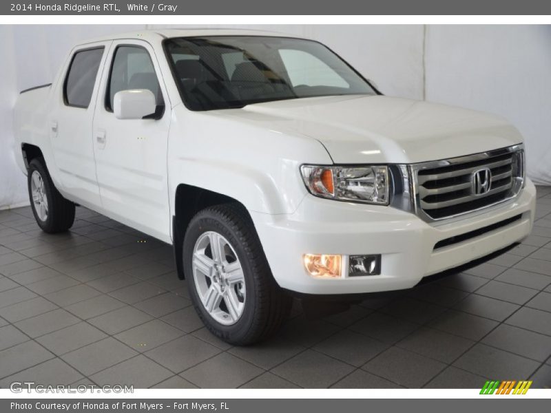 White / Gray 2014 Honda Ridgeline RTL
