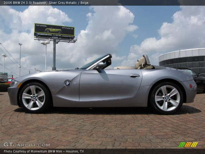 Silver Grey Metallic / Beige 2006 BMW Z4 3.0i Roadster