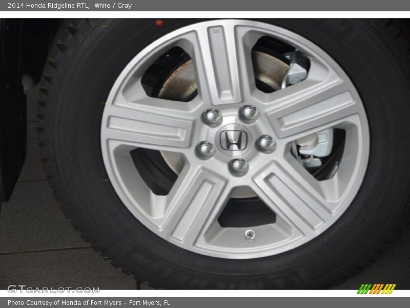 White / Gray 2014 Honda Ridgeline RTL