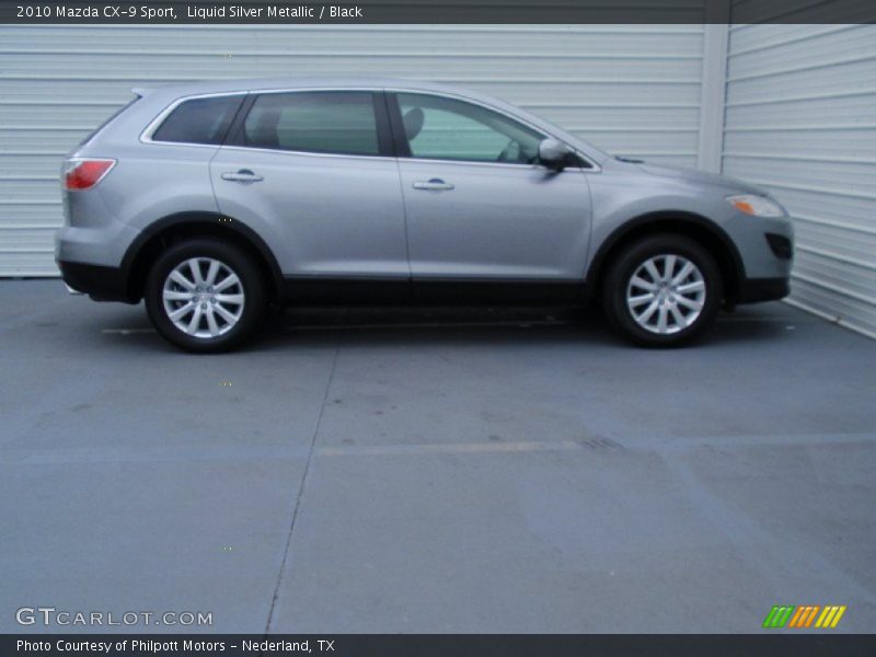 Liquid Silver Metallic / Black 2010 Mazda CX-9 Sport