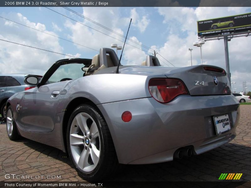 Silver Grey Metallic / Beige 2006 BMW Z4 3.0i Roadster