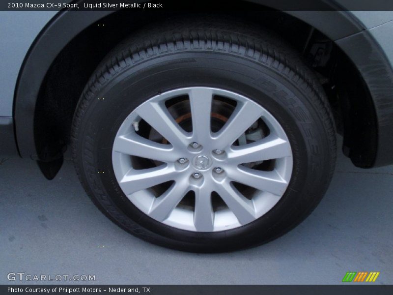 Liquid Silver Metallic / Black 2010 Mazda CX-9 Sport