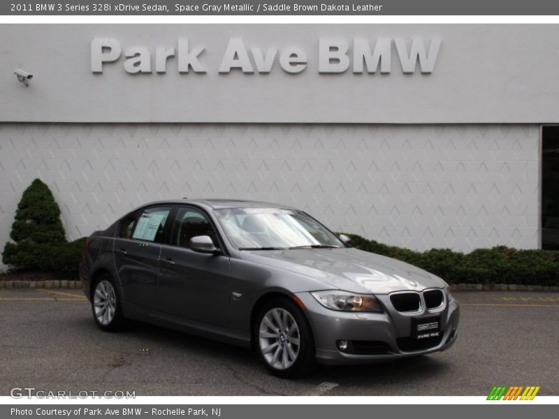 Space Gray Metallic / Saddle Brown Dakota Leather 2011 BMW 3 Series 328i xDrive Sedan