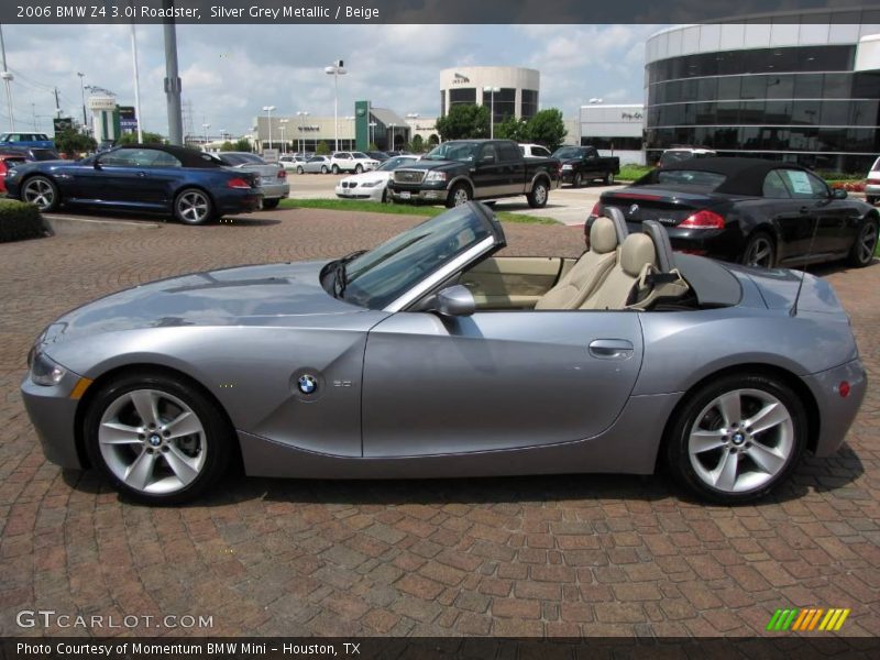 Silver Grey Metallic / Beige 2006 BMW Z4 3.0i Roadster
