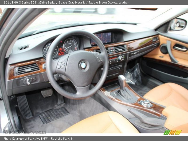 Space Gray Metallic / Saddle Brown Dakota Leather 2011 BMW 3 Series 328i xDrive Sedan