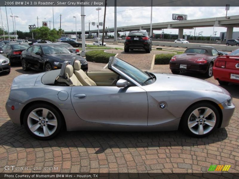 Silver Grey Metallic / Beige 2006 BMW Z4 3.0i Roadster