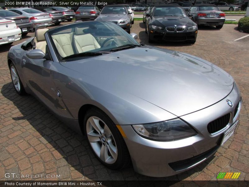 Silver Grey Metallic / Beige 2006 BMW Z4 3.0i Roadster