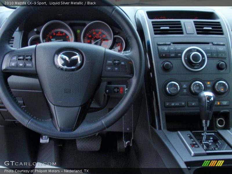 Liquid Silver Metallic / Black 2010 Mazda CX-9 Sport