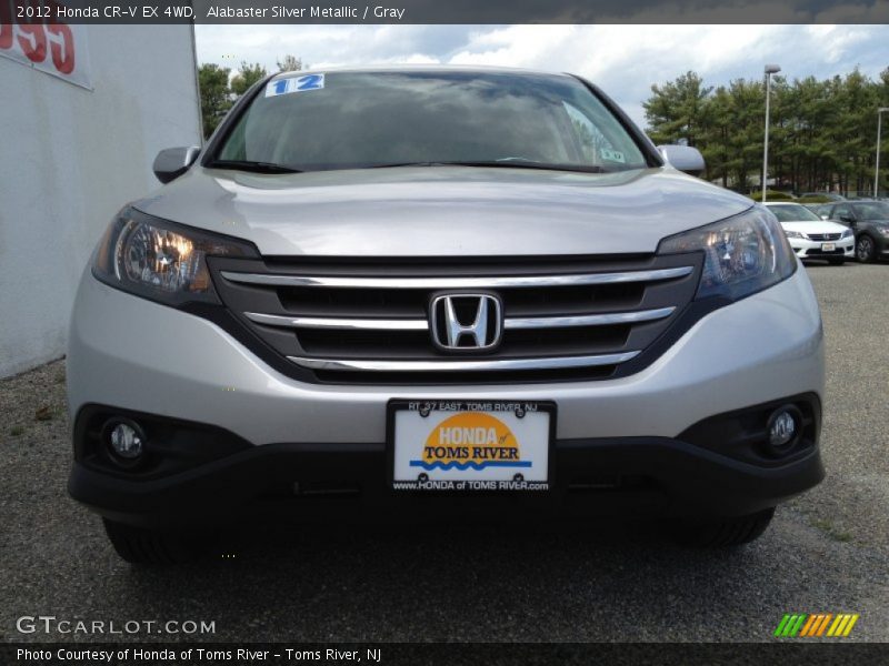 Alabaster Silver Metallic / Gray 2012 Honda CR-V EX 4WD