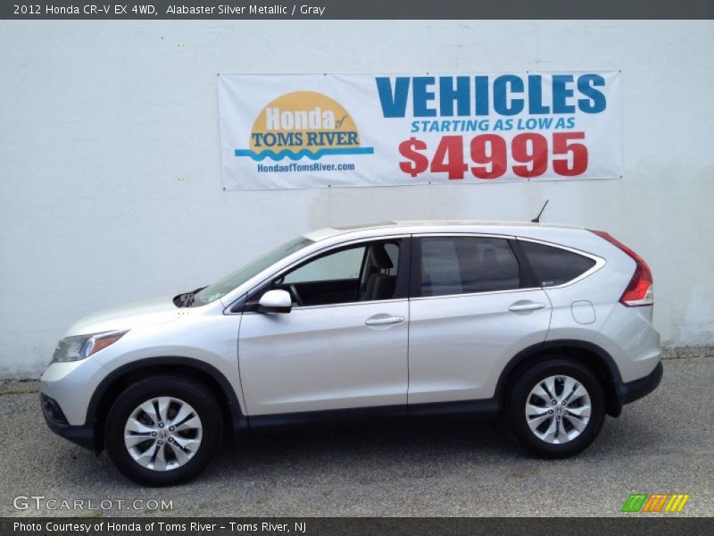 Alabaster Silver Metallic / Gray 2012 Honda CR-V EX 4WD