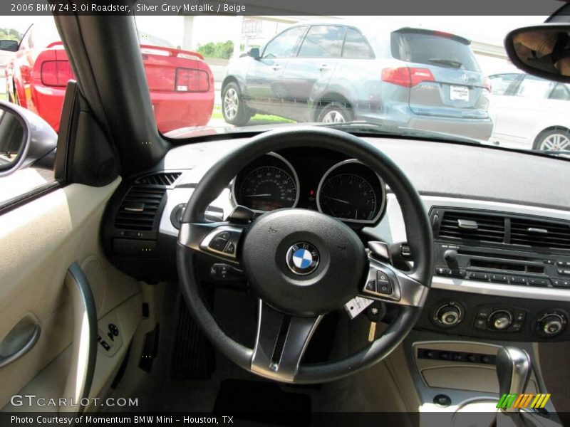 Silver Grey Metallic / Beige 2006 BMW Z4 3.0i Roadster