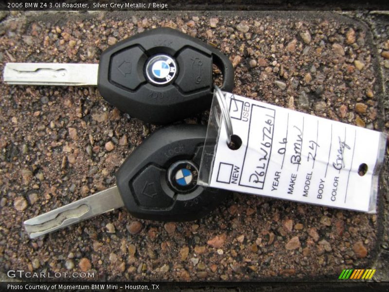 Silver Grey Metallic / Beige 2006 BMW Z4 3.0i Roadster