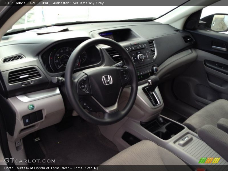 Alabaster Silver Metallic / Gray 2012 Honda CR-V EX 4WD