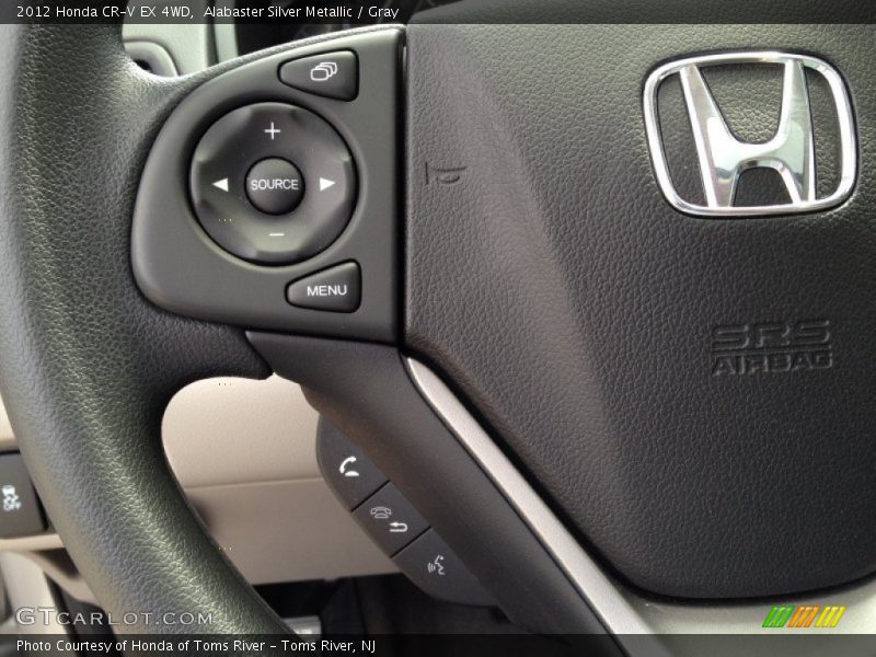 Alabaster Silver Metallic / Gray 2012 Honda CR-V EX 4WD