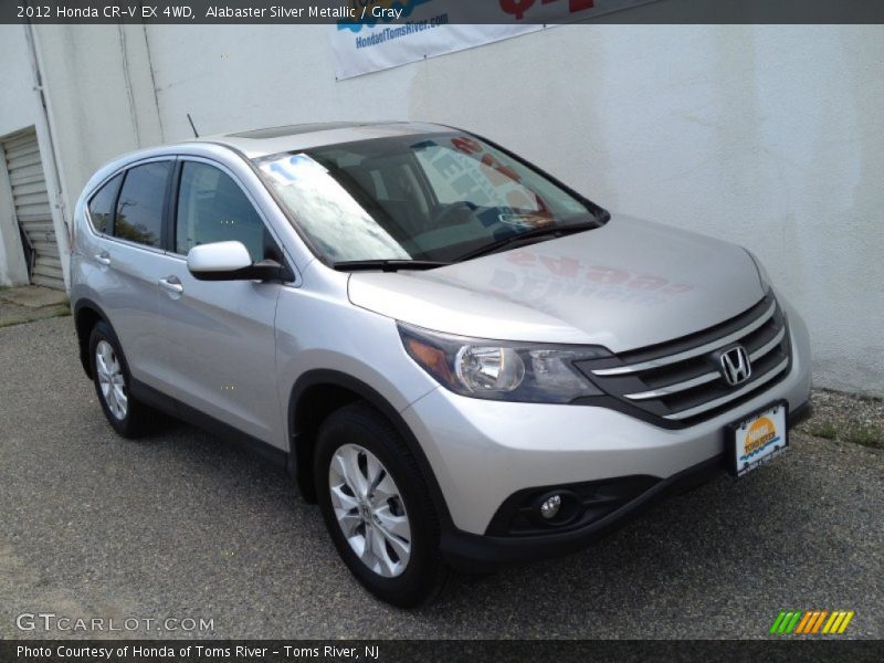 Alabaster Silver Metallic / Gray 2012 Honda CR-V EX 4WD