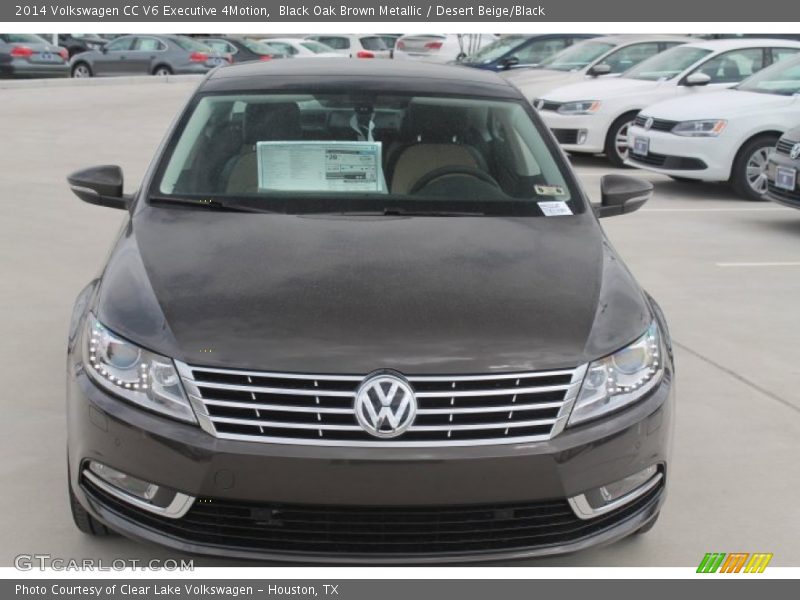 Black Oak Brown Metallic / Desert Beige/Black 2014 Volkswagen CC V6 Executive 4Motion