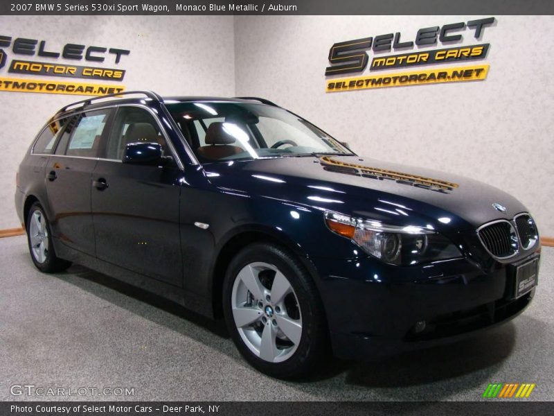 Monaco Blue Metallic / Auburn 2007 BMW 5 Series 530xi Sport Wagon