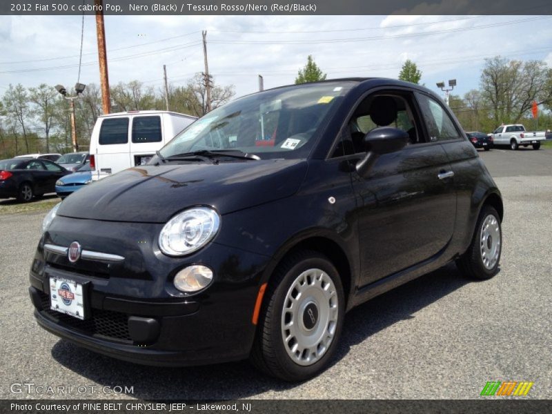 Nero (Black) / Tessuto Rosso/Nero (Red/Black) 2012 Fiat 500 c cabrio Pop