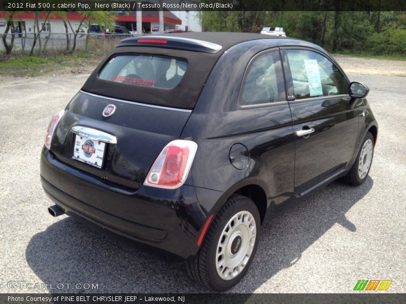 Nero (Black) / Tessuto Rosso/Nero (Red/Black) 2012 Fiat 500 c cabrio Pop