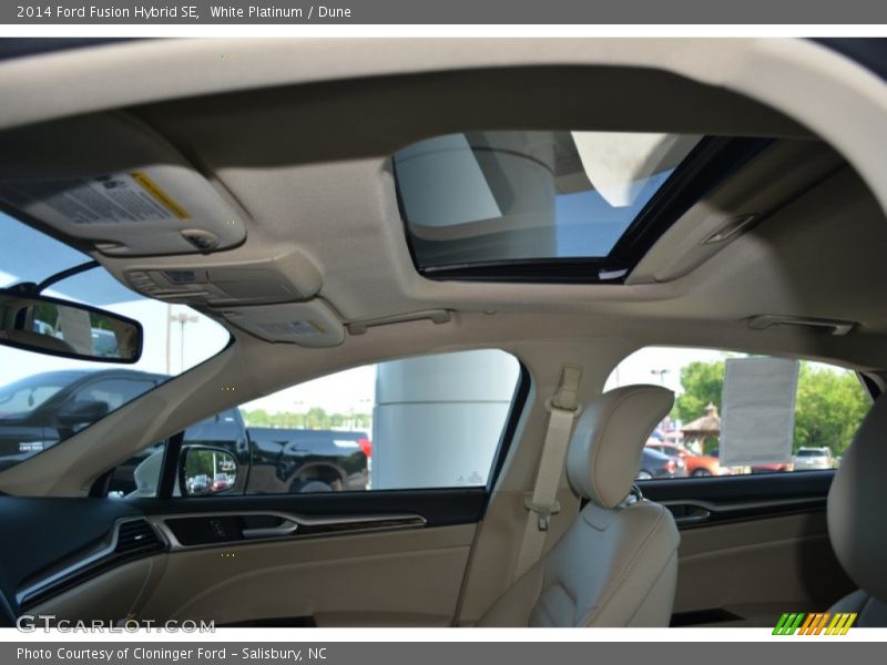 White Platinum / Dune 2014 Ford Fusion Hybrid SE