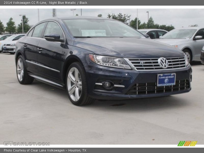 Night Blue Metallic / Black 2014 Volkswagen CC R-Line