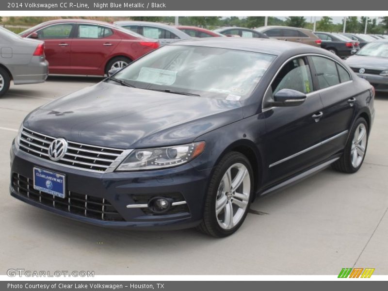Night Blue Metallic / Black 2014 Volkswagen CC R-Line