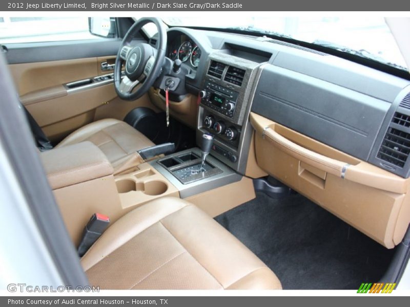 Bright Silver Metallic / Dark Slate Gray/Dark Saddle 2012 Jeep Liberty Limited