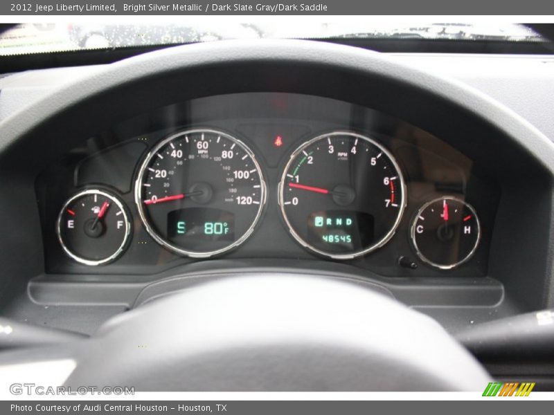 Bright Silver Metallic / Dark Slate Gray/Dark Saddle 2012 Jeep Liberty Limited