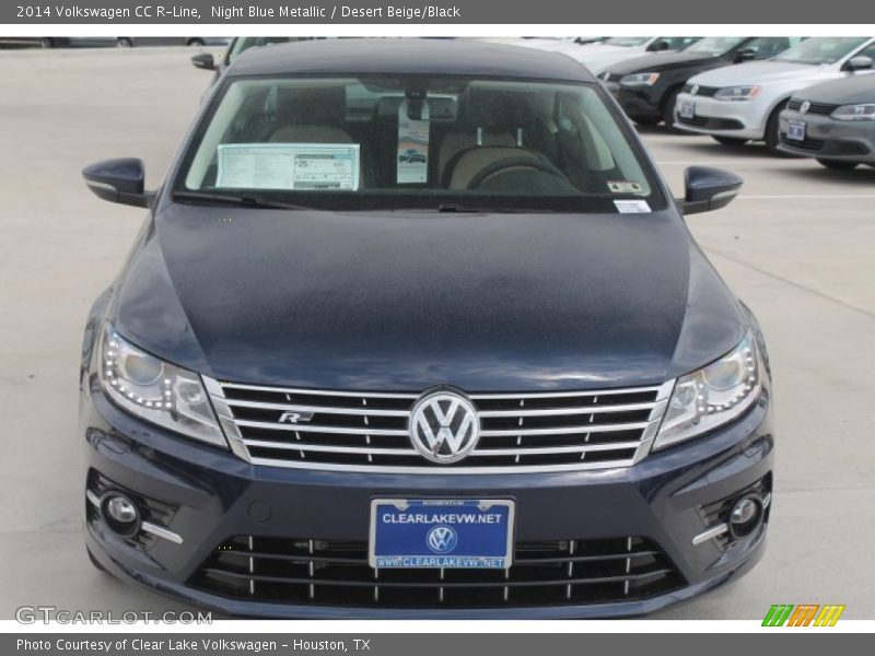 Night Blue Metallic / Desert Beige/Black 2014 Volkswagen CC R-Line