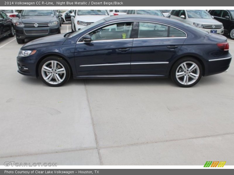 Night Blue Metallic / Desert Beige/Black 2014 Volkswagen CC R-Line