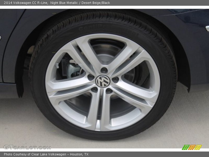 Night Blue Metallic / Desert Beige/Black 2014 Volkswagen CC R-Line
