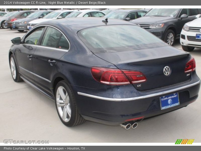 Night Blue Metallic / Desert Beige/Black 2014 Volkswagen CC R-Line