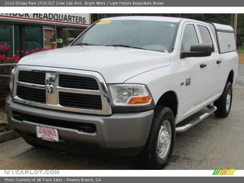 Bright White / Light Pebble Beige/Bark Brown 2010 Dodge Ram 2500 SLT Crew Cab 4x4