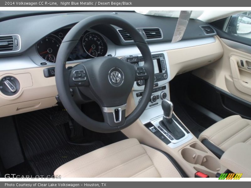 Night Blue Metallic / Desert Beige/Black 2014 Volkswagen CC R-Line